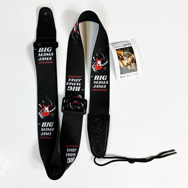 The Big Mama Jama Jamathon Black Tab Guitar Strap