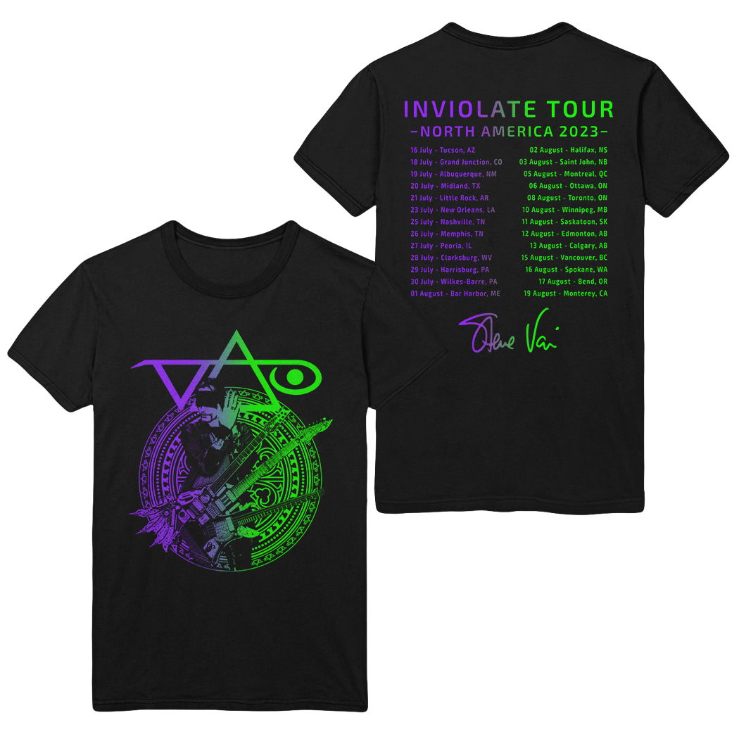 独特の上品 Inviolate Vai Steve – T-Shirt Black 2023 Tour Summer ミュージシャン