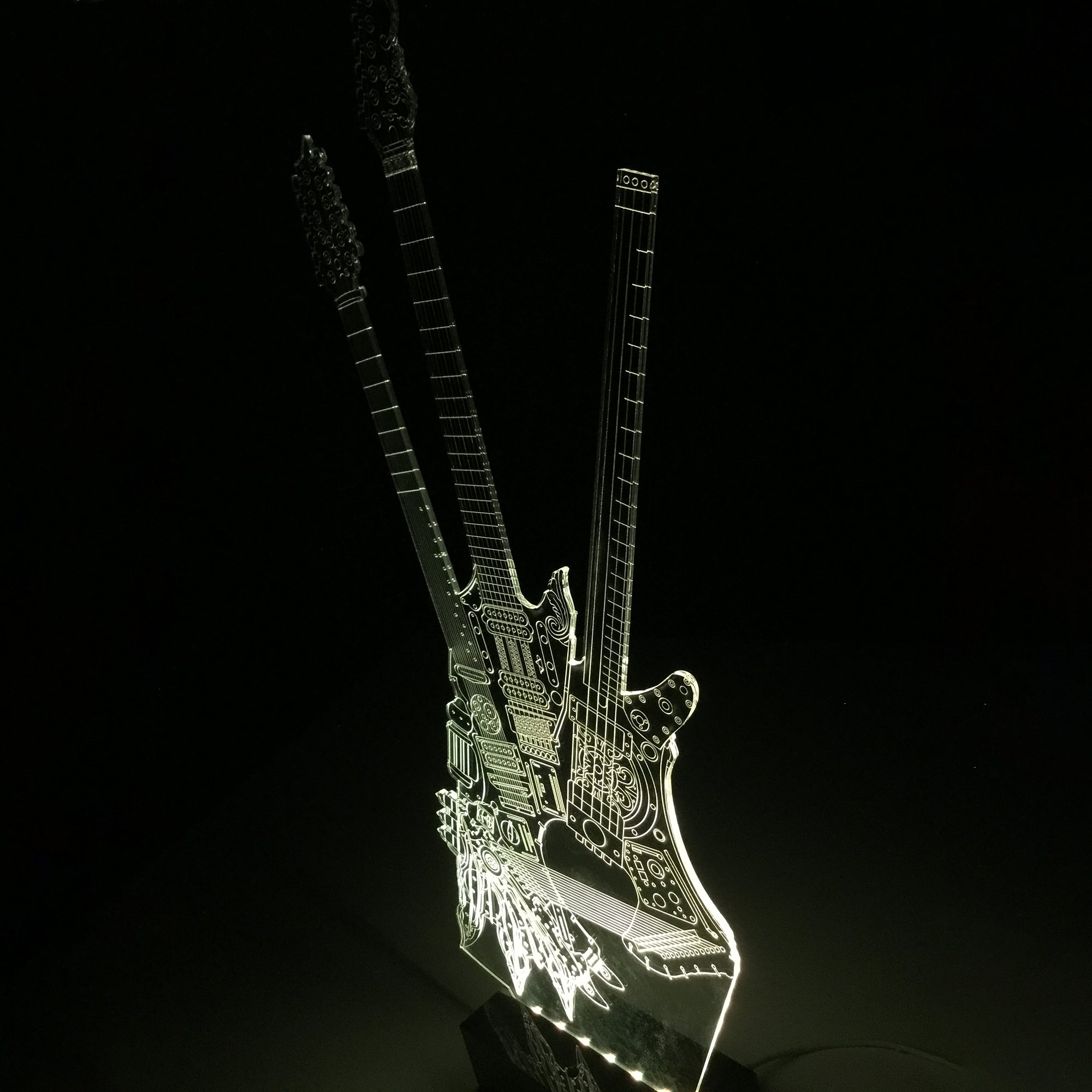 Hydra Diodak Ghost Guitar w/ Light-Up Stand